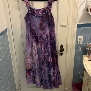 Old Navy Purple and Pink Tie-Dye Maxi Dress sz XL